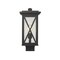 Z-Lite Brookside 1 Light Outdoor Post Mount Fixture, Black And Clear Seedy 583PHMS-BK - alternate 5